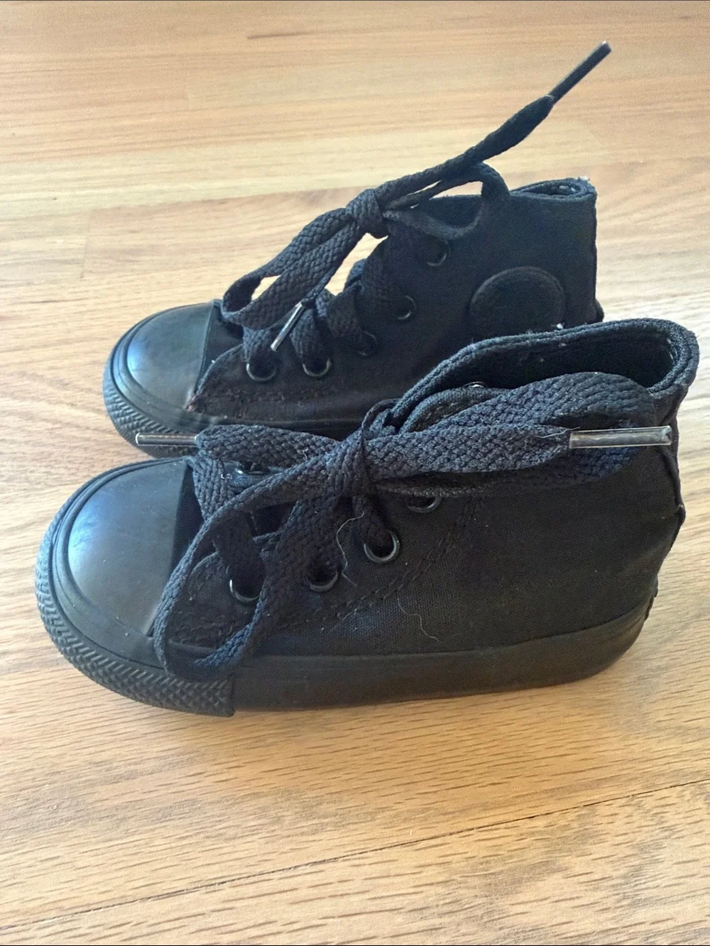 Converse Kids Black High-Top Canvas Sneakers